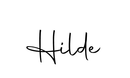 Make a beautiful signature design for name Hilde. With this signature (Autography-DOLnW) style, you can create a handwritten signature for free. Hilde signature style 10 images and pictures png