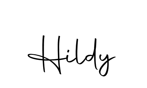 Use a signature maker to create a handwritten signature online. With this signature software, you can design (Autography-DOLnW) your own signature for name Hildy. Hildy signature style 10 images and pictures png