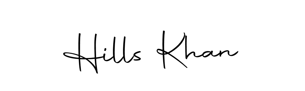 You should practise on your own different ways (Autography-DOLnW) to write your name (Hills Khan) in signature. don't let someone else do it for you. Hills Khan signature style 10 images and pictures png