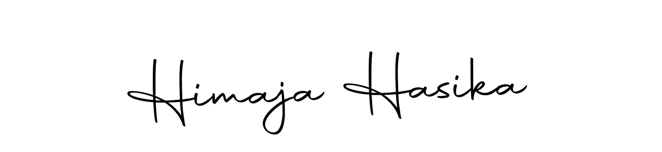How to make Himaja Hasika name signature. Use Autography-DOLnW style for creating short signs online. This is the latest handwritten sign. Himaja Hasika signature style 10 images and pictures png