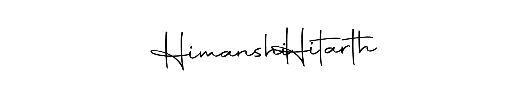 Himanshi   Hitarth stylish signature style. Best Handwritten Sign (Autography-DOLnW) for my name. Handwritten Signature Collection Ideas for my name Himanshi   Hitarth. Himanshi   Hitarth signature style 10 images and pictures png