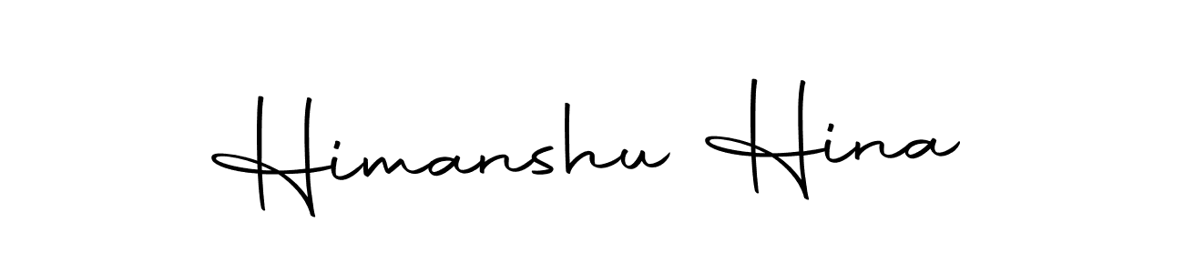 How to make Himanshu Hina name signature. Use Autography-DOLnW style for creating short signs online. This is the latest handwritten sign. Himanshu Hina signature style 10 images and pictures png