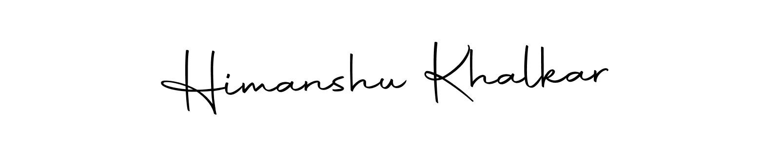 How to make Himanshu Khalkar name signature. Use Autography-DOLnW style for creating short signs online. This is the latest handwritten sign. Himanshu Khalkar signature style 10 images and pictures png