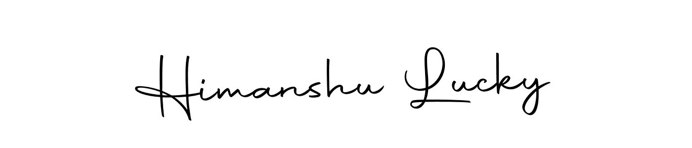 Design your own signature with our free online signature maker. With this signature software, you can create a handwritten (Autography-DOLnW) signature for name Himanshu Lucky. Himanshu Lucky signature style 10 images and pictures png