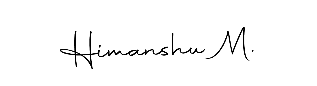 if you are searching for the best signature style for your name Himanshu M.. so please give up your signature search. here we have designed multiple signature styles  using Autography-DOLnW. Himanshu M. signature style 10 images and pictures png