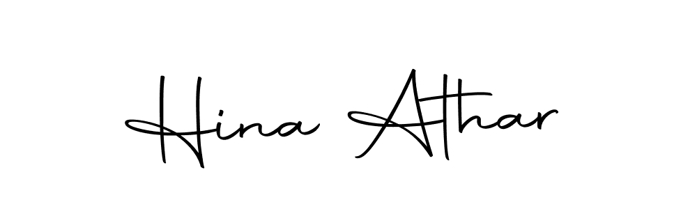 How to make Hina Athar signature? Autography-DOLnW is a professional autograph style. Create handwritten signature for Hina Athar name. Hina Athar signature style 10 images and pictures png
