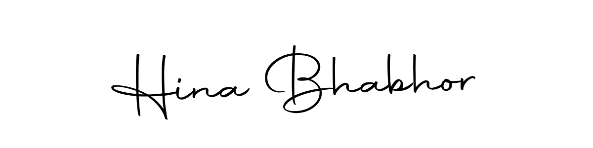 Make a beautiful signature design for name Hina Bhabhor. With this signature (Autography-DOLnW) style, you can create a handwritten signature for free. Hina Bhabhor signature style 10 images and pictures png