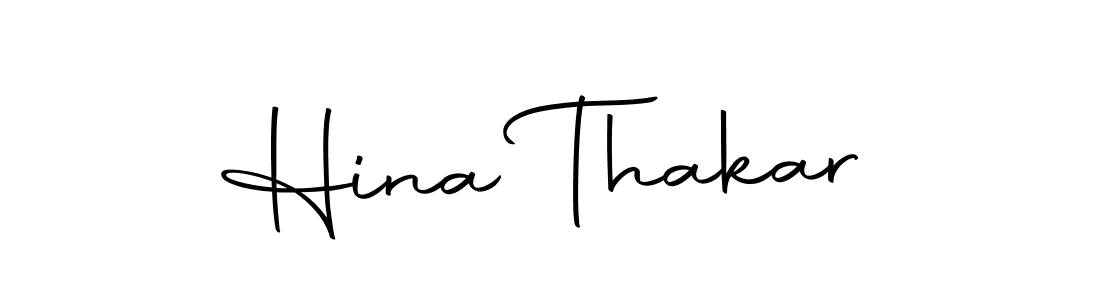 How to make Hina Thakar name signature. Use Autography-DOLnW style for creating short signs online. This is the latest handwritten sign. Hina Thakar signature style 10 images and pictures png