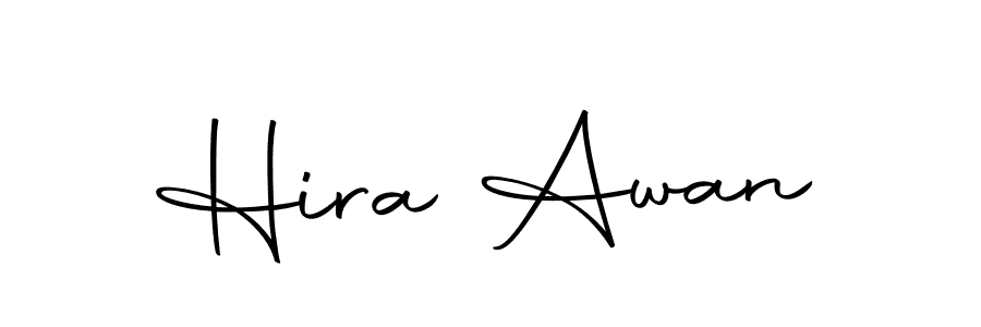You should practise on your own different ways (Autography-DOLnW) to write your name (Hira Awan) in signature. don't let someone else do it for you. Hira Awan signature style 10 images and pictures png