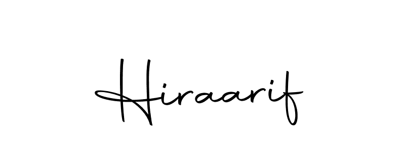 Design your own signature with our free online signature maker. With this signature software, you can create a handwritten (Autography-DOLnW) signature for name Hiraarif. Hiraarif signature style 10 images and pictures png