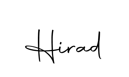 Design your own signature with our free online signature maker. With this signature software, you can create a handwritten (Autography-DOLnW) signature for name Hirad. Hirad signature style 10 images and pictures png