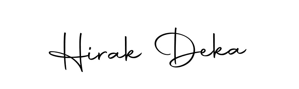 How to make Hirak Deka name signature. Use Autography-DOLnW style for creating short signs online. This is the latest handwritten sign. Hirak Deka signature style 10 images and pictures png