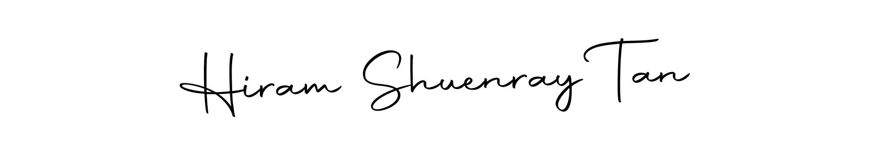 The best way (Autography-DOLnW) to make a short signature is to pick only two or three words in your name. The name Hiram Shuenray Tan include a total of six letters. For converting this name. Hiram Shuenray Tan signature style 10 images and pictures png