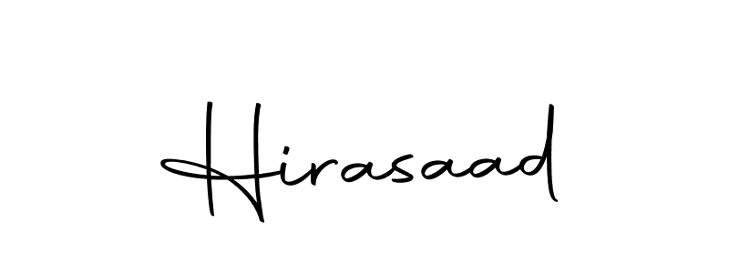 Design your own signature with our free online signature maker. With this signature software, you can create a handwritten (Autography-DOLnW) signature for name Hirasaad. Hirasaad signature style 10 images and pictures png