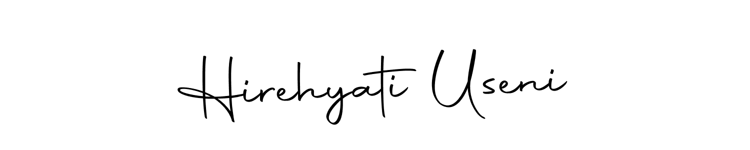 How to make Hirehyati Useni name signature. Use Autography-DOLnW style for creating short signs online. This is the latest handwritten sign. Hirehyati Useni signature style 10 images and pictures png