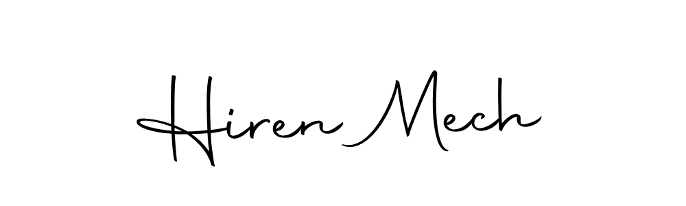 You should practise on your own different ways (Autography-DOLnW) to write your name (Hiren Mech) in signature. don't let someone else do it for you. Hiren Mech signature style 10 images and pictures png