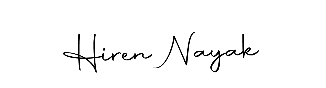 How to make Hiren Nayak name signature. Use Autography-DOLnW style for creating short signs online. This is the latest handwritten sign. Hiren Nayak signature style 10 images and pictures png