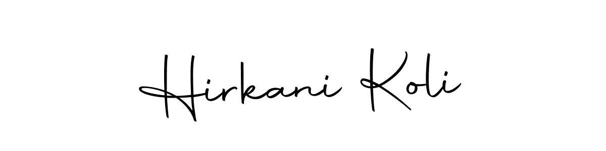 Design your own signature with our free online signature maker. With this signature software, you can create a handwritten (Autography-DOLnW) signature for name Hirkani Koli. Hirkani Koli signature style 10 images and pictures png