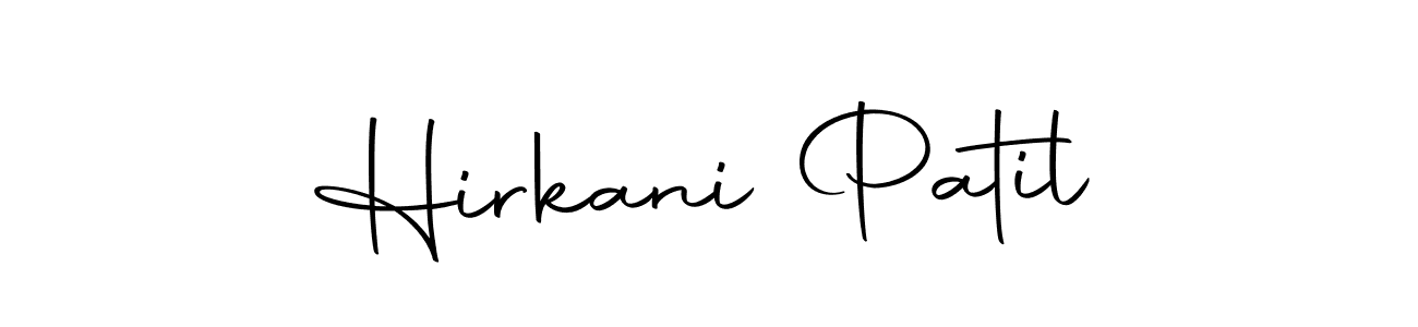 Design your own signature with our free online signature maker. With this signature software, you can create a handwritten (Autography-DOLnW) signature for name Hirkani Patil. Hirkani Patil signature style 10 images and pictures png