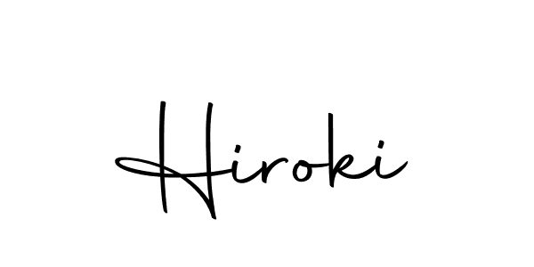 Make a beautiful signature design for name Hiroki. With this signature (Autography-DOLnW) style, you can create a handwritten signature for free. Hiroki signature style 10 images and pictures png