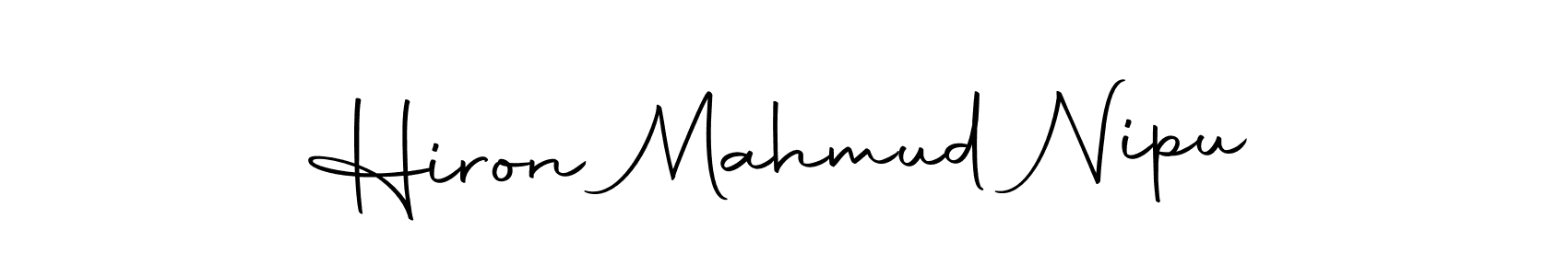 You can use this online signature creator to create a handwritten signature for the name Hiron Mahmud Nipu. This is the best online autograph maker. Hiron Mahmud Nipu signature style 10 images and pictures png