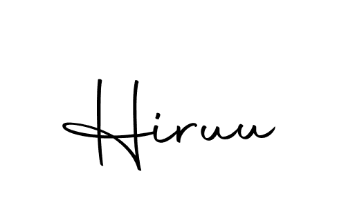 Design your own signature with our free online signature maker. With this signature software, you can create a handwritten (Autography-DOLnW) signature for name Hiruu. Hiruu signature style 10 images and pictures png