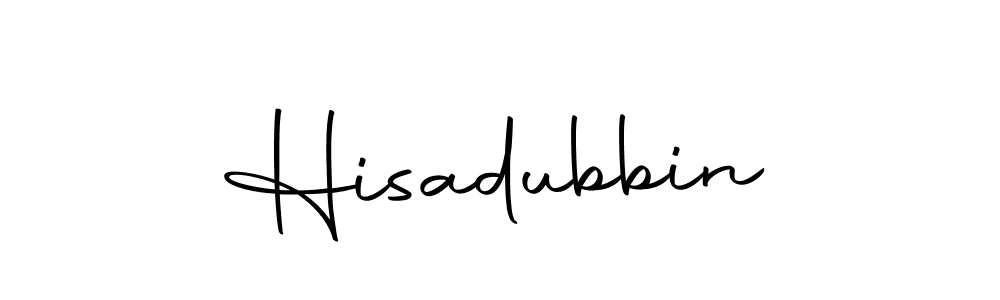 Create a beautiful signature design for name Hisadubbin. With this signature (Autography-DOLnW) fonts, you can make a handwritten signature for free. Hisadubbin signature style 10 images and pictures png