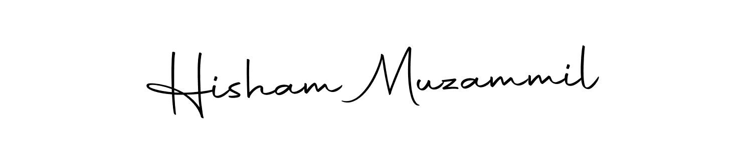How to make Hisham Muzammil name signature. Use Autography-DOLnW style for creating short signs online. This is the latest handwritten sign. Hisham Muzammil signature style 10 images and pictures png