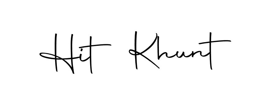 Also we have Hit Khunt name is the best signature style. Create professional handwritten signature collection using Autography-DOLnW autograph style. Hit Khunt signature style 10 images and pictures png