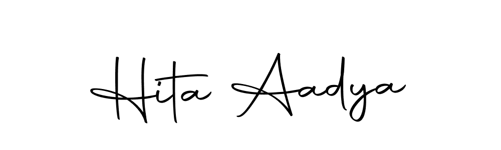 Use a signature maker to create a handwritten signature online. With this signature software, you can design (Autography-DOLnW) your own signature for name Hita Aadya. Hita Aadya signature style 10 images and pictures png