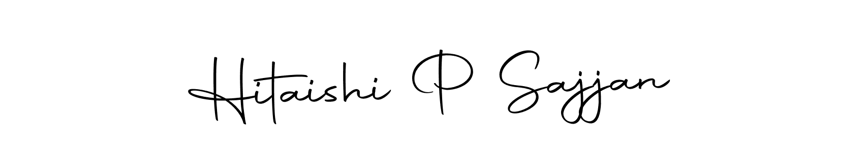 Design your own signature with our free online signature maker. With this signature software, you can create a handwritten (Autography-DOLnW) signature for name Hitaishi P Sajjan. Hitaishi P Sajjan signature style 10 images and pictures png