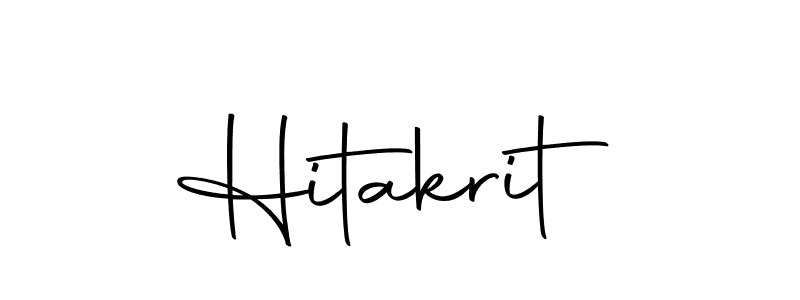 Design your own signature with our free online signature maker. With this signature software, you can create a handwritten (Autography-DOLnW) signature for name Hitakrit. Hitakrit signature style 10 images and pictures png