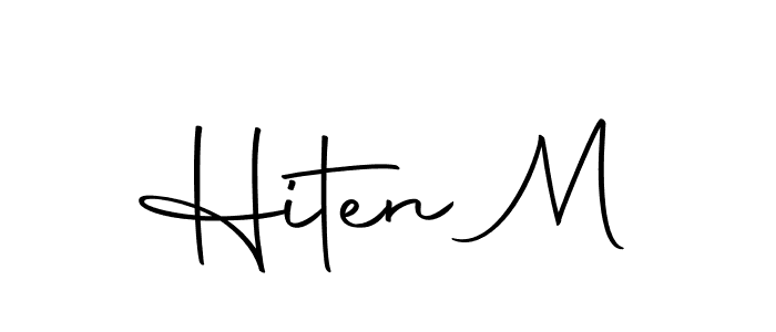 Make a beautiful signature design for name Hiten M. Use this online signature maker to create a handwritten signature for free. Hiten M signature style 10 images and pictures png