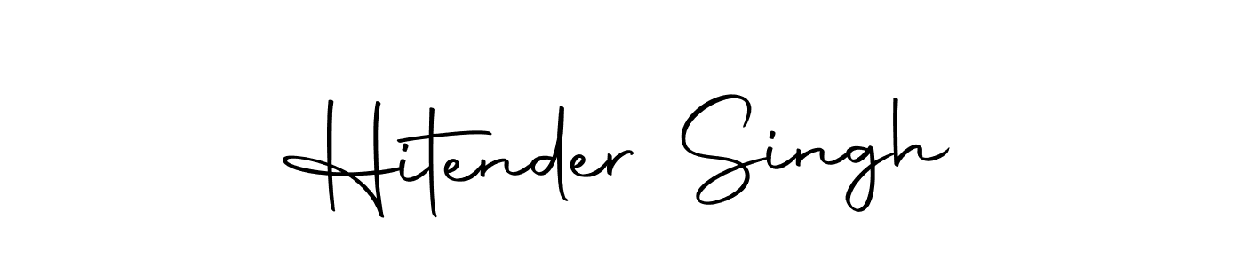 How to make Hitender Singh name signature. Use Autography-DOLnW style for creating short signs online. This is the latest handwritten sign. Hitender Singh signature style 10 images and pictures png