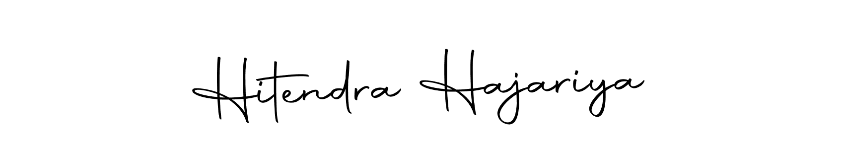 How to make Hitendra Hajariya name signature. Use Autography-DOLnW style for creating short signs online. This is the latest handwritten sign. Hitendra Hajariya signature style 10 images and pictures png