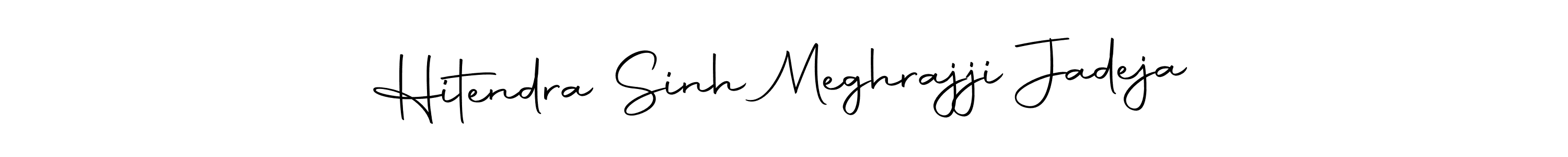 You should practise on your own different ways (Autography-DOLnW) to write your name (Hitendra Sinh Meghrajji Jadeja) in signature. don't let someone else do it for you. Hitendra Sinh Meghrajji Jadeja signature style 10 images and pictures png