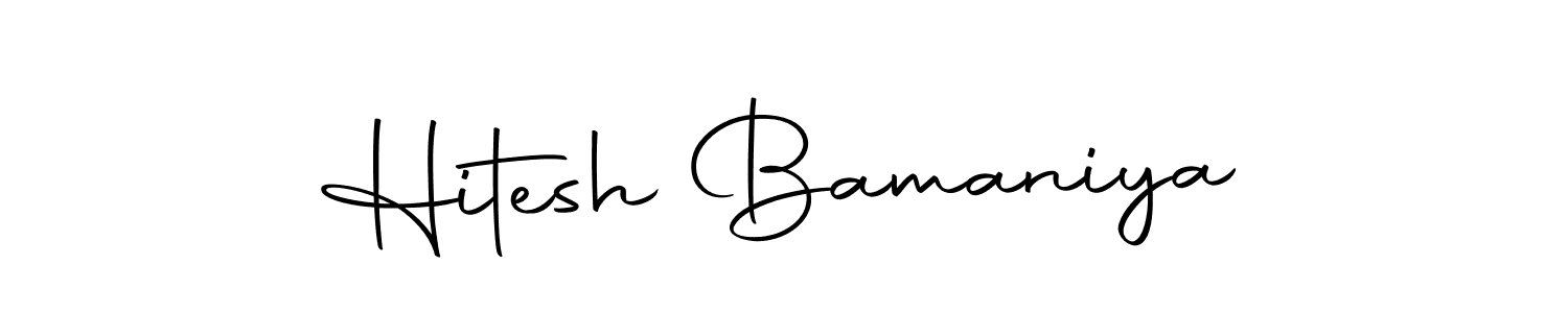 Create a beautiful signature design for name Hitesh Bamaniya. With this signature (Autography-DOLnW) fonts, you can make a handwritten signature for free. Hitesh Bamaniya signature style 10 images and pictures png