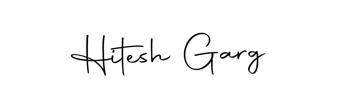 How to make Hitesh Garg name signature. Use Autography-DOLnW style for creating short signs online. This is the latest handwritten sign. Hitesh Garg signature style 10 images and pictures png