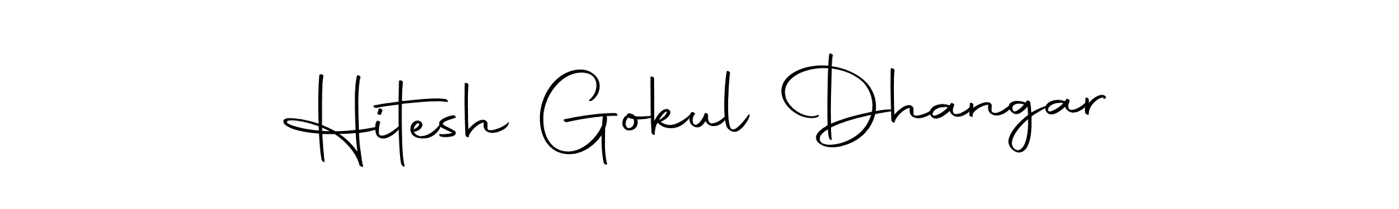 It looks lik you need a new signature style for name Hitesh Gokul Dhangar. Design unique handwritten (Autography-DOLnW) signature with our free signature maker in just a few clicks. Hitesh Gokul Dhangar signature style 10 images and pictures png