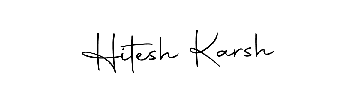 The best way (Autography-DOLnW) to make a short signature is to pick only two or three words in your name. The name Hitesh Karsh include a total of six letters. For converting this name. Hitesh Karsh signature style 10 images and pictures png