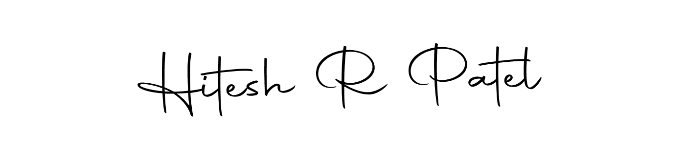 Hitesh R Patel stylish signature style. Best Handwritten Sign (Autography-DOLnW) for my name. Handwritten Signature Collection Ideas for my name Hitesh R Patel. Hitesh R Patel signature style 10 images and pictures png