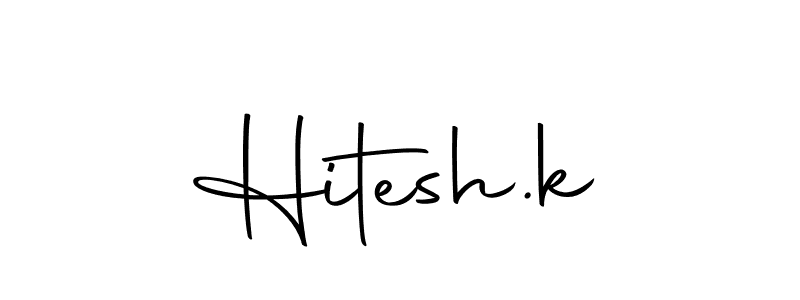 Design your own signature with our free online signature maker. With this signature software, you can create a handwritten (Autography-DOLnW) signature for name Hitesh.k. Hitesh.k signature style 10 images and pictures png