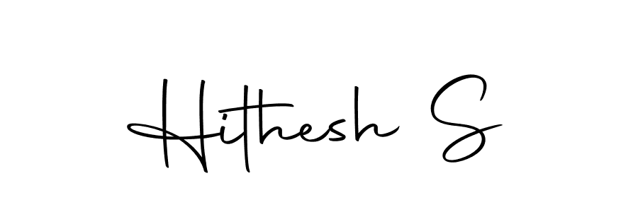 if you are searching for the best signature style for your name Hithesh S. so please give up your signature search. here we have designed multiple signature styles  using Autography-DOLnW. Hithesh S signature style 10 images and pictures png