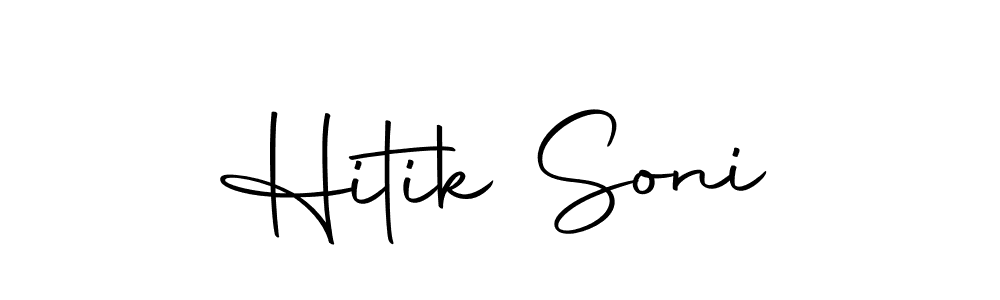 Make a beautiful signature design for name Hitik Soni. Use this online signature maker to create a handwritten signature for free. Hitik Soni signature style 10 images and pictures png