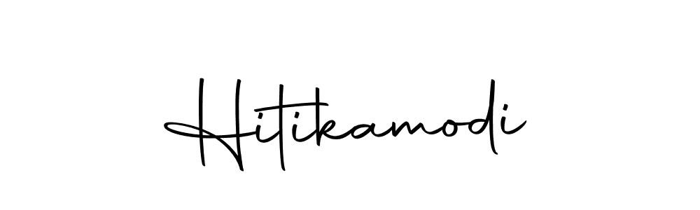 Make a beautiful signature design for name Hitikamodi. With this signature (Autography-DOLnW) style, you can create a handwritten signature for free. Hitikamodi signature style 10 images and pictures png