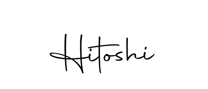 Design your own signature with our free online signature maker. With this signature software, you can create a handwritten (Autography-DOLnW) signature for name Hitoshi. Hitoshi signature style 10 images and pictures png