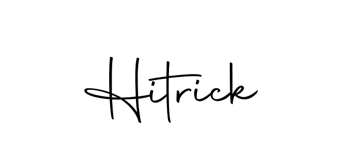 How to make Hitrick signature? Autography-DOLnW is a professional autograph style. Create handwritten signature for Hitrick name. Hitrick signature style 10 images and pictures png