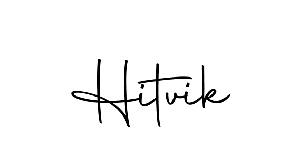 You can use this online signature creator to create a handwritten signature for the name Hitvik. This is the best online autograph maker. Hitvik signature style 10 images and pictures png