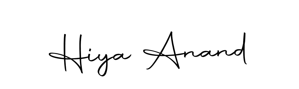 Design your own signature with our free online signature maker. With this signature software, you can create a handwritten (Autography-DOLnW) signature for name Hiya Anand. Hiya Anand signature style 10 images and pictures png