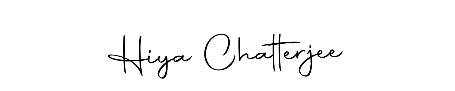 Create a beautiful signature design for name Hiya Chatterjee. With this signature (Autography-DOLnW) fonts, you can make a handwritten signature for free. Hiya Chatterjee signature style 10 images and pictures png